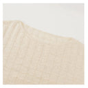Checked Boat Neck Knit Top（Z3611）