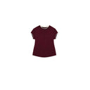 Crew Neck Colorblock Cap-Sleeve T-Shirt (Z1828)