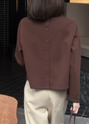 Back-Button Relaxed-Fit Tops（Z2572）