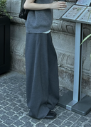 Curved Cut Relaxed Casual Pants（Z1436）