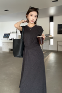Đầm Len Thắt Eo Tối Giản（Z2147）