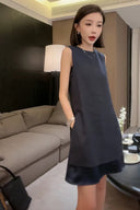 Fake Two-Piece Tank Dress (Z624)