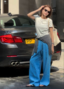 Relaxed Elastic Waist Wide-Leg Pants（Z3038）
