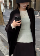 Relaxed Minimalist Collared Cardigan（Z2467）