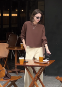 Back-Button Relaxed-Fit Tops（Z2572）